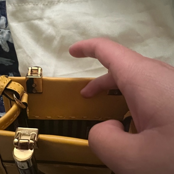 Fendi Mini Sunshine Shopper Yellow NEW - Picture 7 of 9
